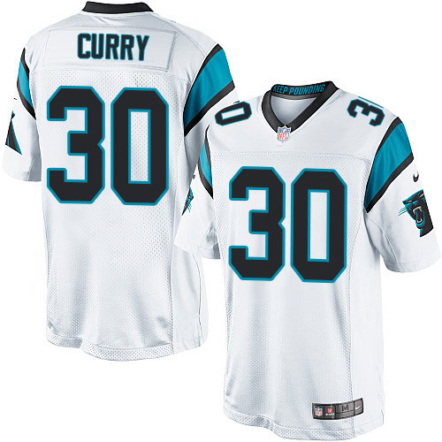 Men's Limited Stephen Curry Nike Jersey White Road - #30 NFL Carolina Panthers